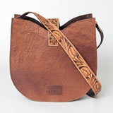 American Darling ADBG848 Hobo Hand Tooled Genuine Leather Women Bag Western Handbag Purse