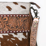 American Darling Cross Body Hand Tooled Hair on-Genuine Leather Western Women Bag Handbag Purse | Crossbody for Cute