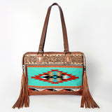 ADBG855D American Darling Hand Tooled Saddle Blanket Genuine Leather Women Bag Western Handbag Purse