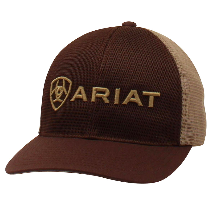Ariat Snapback Emb Logo Khaki Brown Hats Cap by Hilason – Cowboy and equestrian accessories