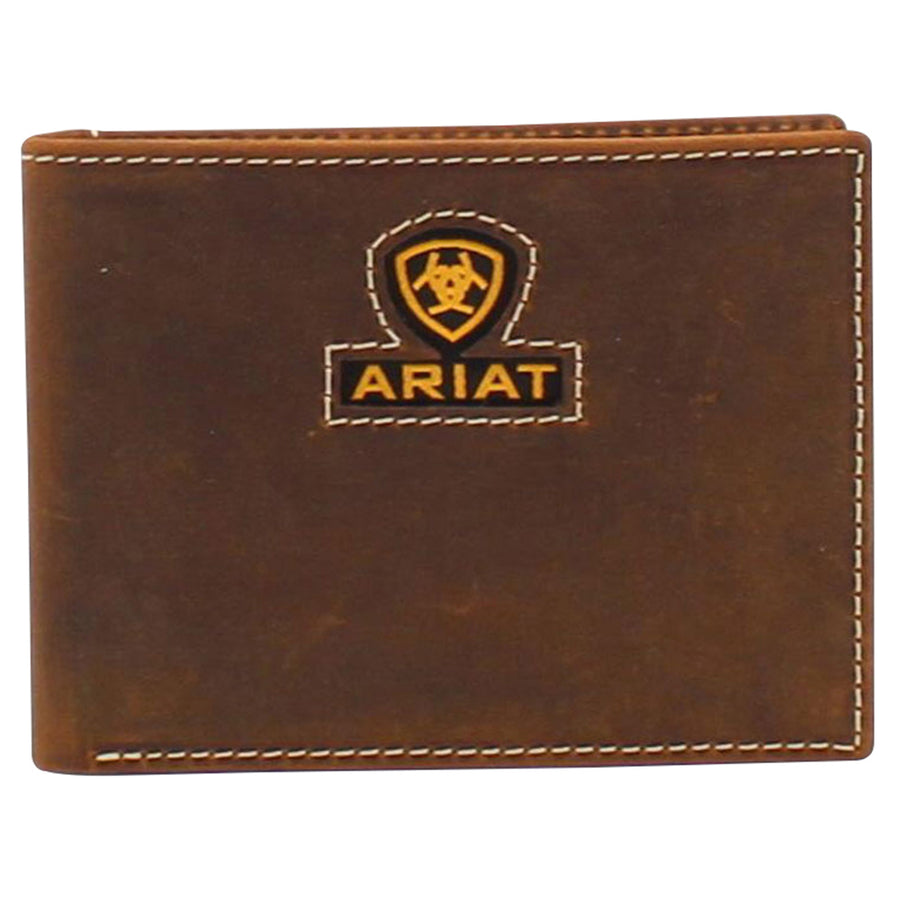 Ariat Men'S Bifold Wallet Embroidered Logo by Hilason – Cowboy and equestrian accessories