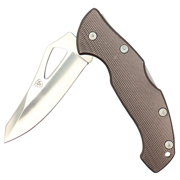Ariat Folding Plain Blade Knife by Hilason – Cowboy and equestrian accessories