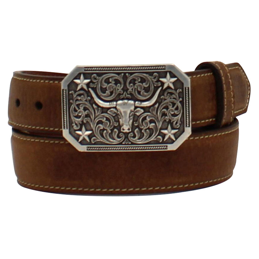 24 In Boys 3D W. Belt Longhorn Head Buckle by Hilason – Cowboy and equestrian accessories