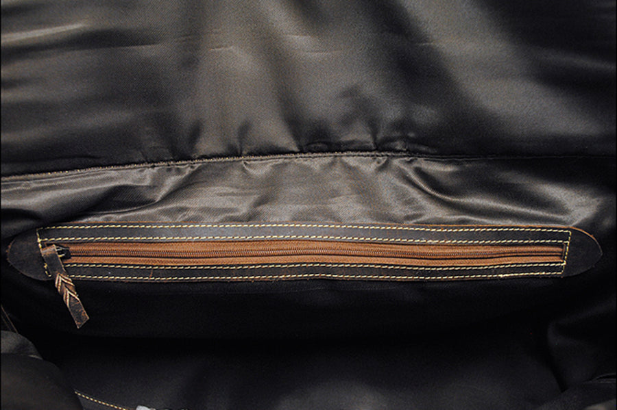 28”W x 14.5”H 12”D Leather Duffle Bag Large 28 Inches