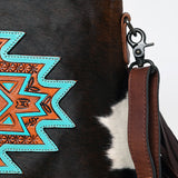 American Darling Crossbody Hand Tooled Hair-On Genuine Leather Women Bag Western Handbag Purse