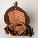 American Darling Messenger Hand Tooled Saddle Blanket Hair On Genuine Leather Women Bag Western Handbag Purse