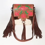 American Darling Cross Body II Hand Tooled Hair On Genuine Leather Women Bag Western Handbag Purse