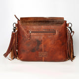 American Darling ADBGZ618 Messenger Hand Tooled Hair-On Genuine Leather Women Bag Western Handbag Purse