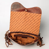 American Darling Messenger Hand Tooled Hair-On Genuine Leather Women Bag Western Handbag Purse