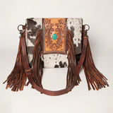 American Darling ADBGZ619 Crossbody Hand Tooled Hair-On Genuine Leather Women Bag Western Handbag Purse