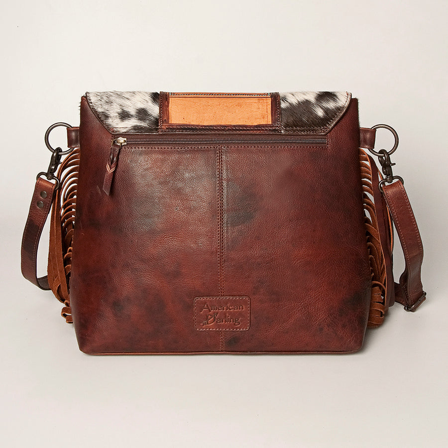 American Darling Crossbody Hand Tooled Hair-On Genuine Leather Women Bag Western Handbag Purse