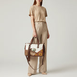 American Darling Briefcase Hand Tooled Hair-On Genuine Leather Women Bag Western Handbag Purse