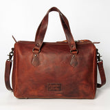 American Darling Briefcase Hand Tooled Hair-On Genuine Leather Women Bag Western Handbag Purse