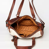 American Darling Briefcase Hand Tooled Hair-On Genuine Leather Women Bag Western Handbag Purse