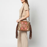 American Darling Small Crossbody Hand Tooled Hair-On Genuine Leather Women Bag Western Handbag Purse