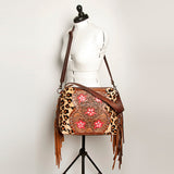 American Darling ADBGZ621 Crossbody Hand Tooled Hair-On Genuine Leather Women Bag Western Handbag Purse