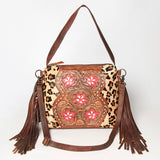 American Darling Small Crossbody Hand Tooled Hair-On Genuine Leather Women Bag Western Handbag Purse