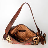 American Darling Small Crossbody Hand Tooled Hair-On Genuine Leather Women Bag Western Handbag Purse