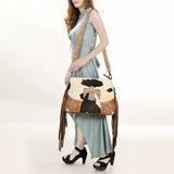 American Darling Messenger Hand Tooled Hair-On Genuine Leather Women Bag Western Handbag Purse