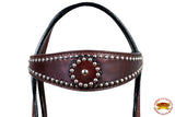 Hilason Western Horse Headstall American Leather Brown