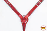 Western Horse Breastcollar Tack American Leather Mahogany Hilason