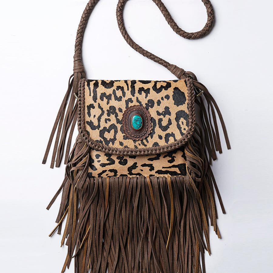 American Darling Cross body Bag Western Genuine Leather Handcrafted Purse with Turquoise Stone and YKK Zipper