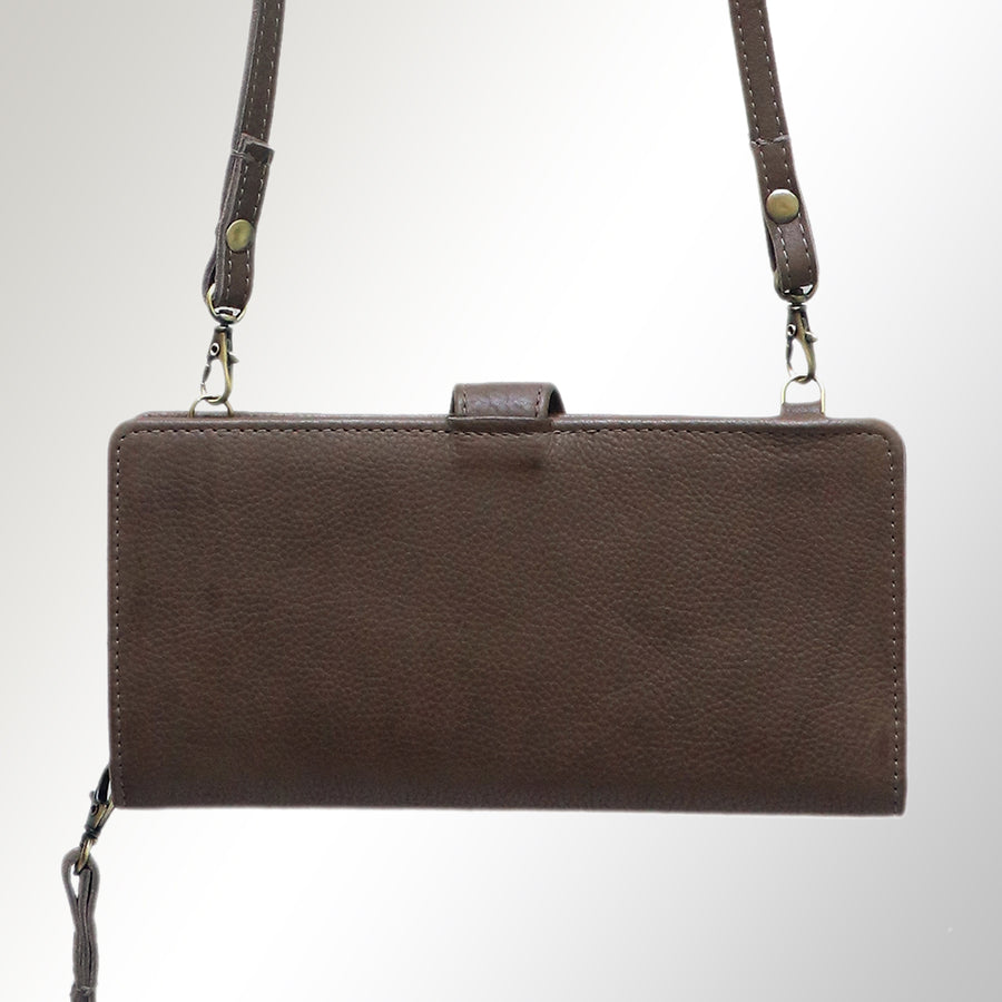 American Darling Wristlet Bag, Hand-Painted Genuine Leather, Western Vegetable Tanned Full Grain Leather Wallet Bag