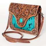 ADBG826E American Darling Hand Tooled Hair On Genuine Leather Women Bag Western Handbag Purse