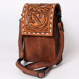 American Darling CELL PHONE HOLDER Hand Tooled Hair-on Genuine Leather women bag western handbag purse