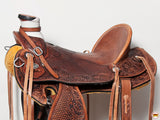 Western Horse Wade Saddle American Leather Trail Barrel Racing Hilason Antique Brown