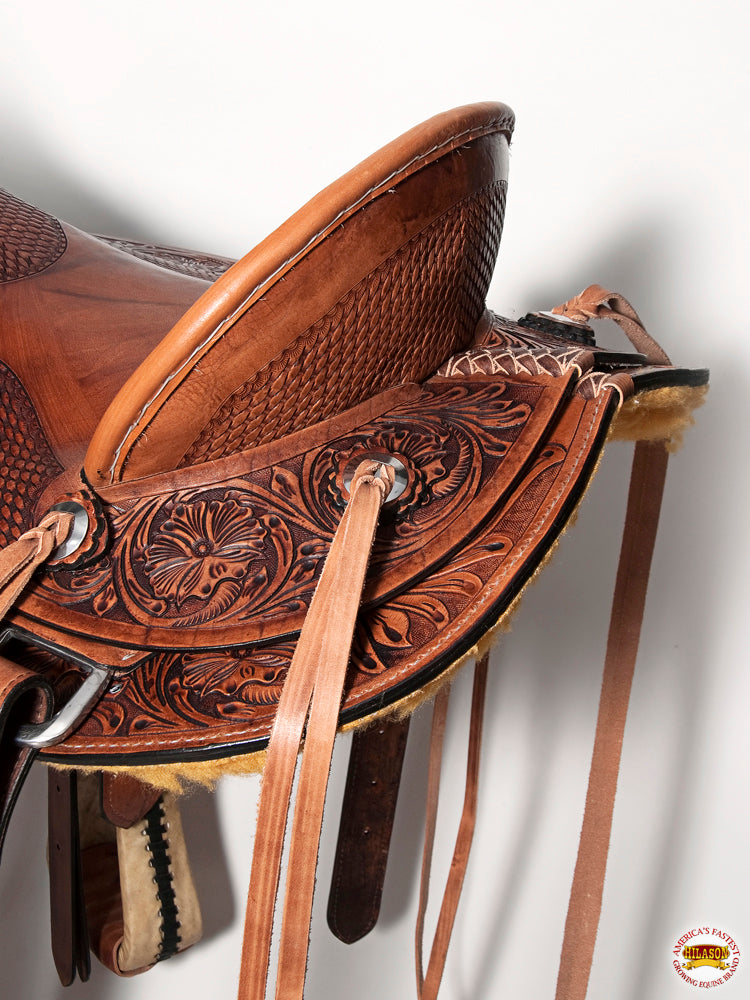 HILASON Western Horse Wade Saddle American Leather Trail Barrel Racing Antique Brown | Hand Tooled