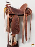 Western Horse Wade Saddle American Leather Trail Barrel Racing Hilason Antique Brown