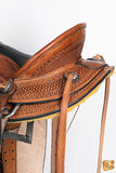 HILASON Western Horse Saddle American Leather Wade Ranch Roping Light Antique Tan | Hand Tooled | Horse Saddle | Western Saddle | Wade & Roping Saddle | Horse Leather Saddle | Saddle For Horses