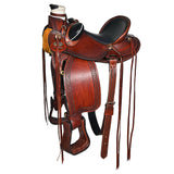 16 In Western Horse Wade Saddle American Leather Ranch Roping Dark Brown Hilason - Uhorse