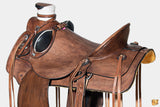 HILASON Western Horse Saddle American Leather Wade Ranch Roping Dark Brown | Hand Tooled & For Horses