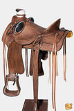 HILASON Western Horse Saddle American Leather Wade Ranch Roping Dark Brown | Hand Tooled | Horse Saddle | Western Saddle | Wade & Roping Saddle | Horse Leather Saddle | Saddle For Horses
