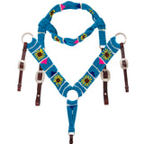 Hilason Horse 100% Wool Headstall Breast Collar Tack Woven Off White