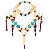 Hilason H. 100% Wool Headstall Breast Collar Tk. Woven Off White – by Hilason – Cowboy and equestrian accessories