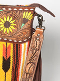American Darling Signature Crossbody Hand Tooled Saddle Blanket Genuine Leather women bag western handbag purse