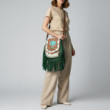 American Darling Messenger Hand Tooled Genuine Leather women bag western handbag purse