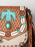 American Darling Messenger Hand Tooled Genuine Leather women bag western handbag purse