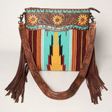 American Darling Signature Crossbody Hand Tooled Saddle Blanket Genuine Leather Women Bag Western Handbag Purse