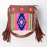 American Darling Signature Crossbody Hand Tooled Saddle Blanket Genuine Leather Western Women Bag Handbag Purse | for Cute