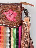 American Darling Signature Crossbody Hand Tooled Saddle Blanket Genuine Leather Western Women Bag Handbag Purse | for Cute