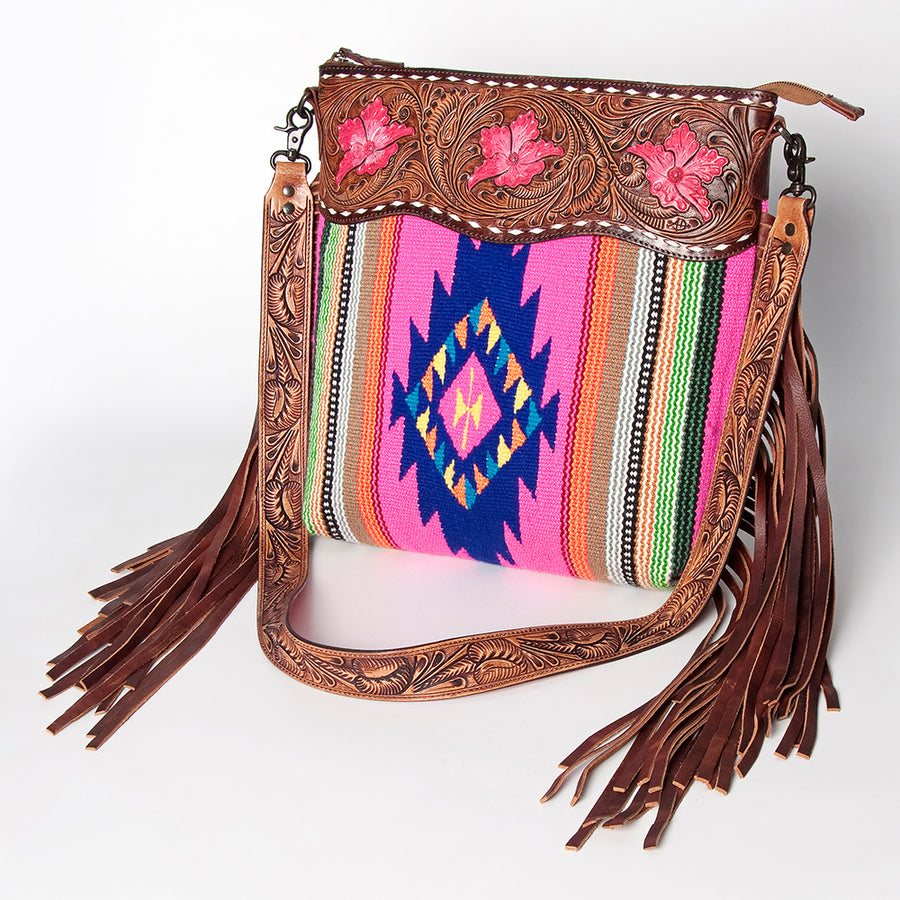 American Darling ADBGZ254A Signature Crossbody Hand Tooled Saddle by Hilason – Cowboy and equestrian accessories