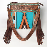 American Darling Small Crossbody Hand Tooled Saddle Blanket Genuine Leather women bag western handbag purse