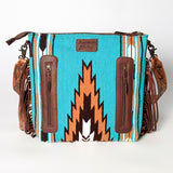 American Darling Small Crossbody Hand Tooled Saddle Blanket Genuine Leather women bag western handbag purse