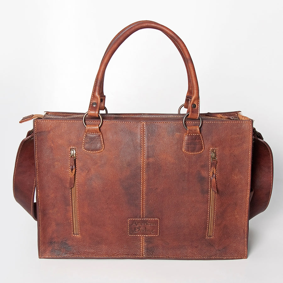 American Darling Tote Hand Tooled Hair on Genuine Leather Western Women Bag Handbag Purse | Travel Bags College Casual