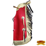 Hilason Western Leather Kids Junior Youth Pro Rodeo Bull Riding Chaps