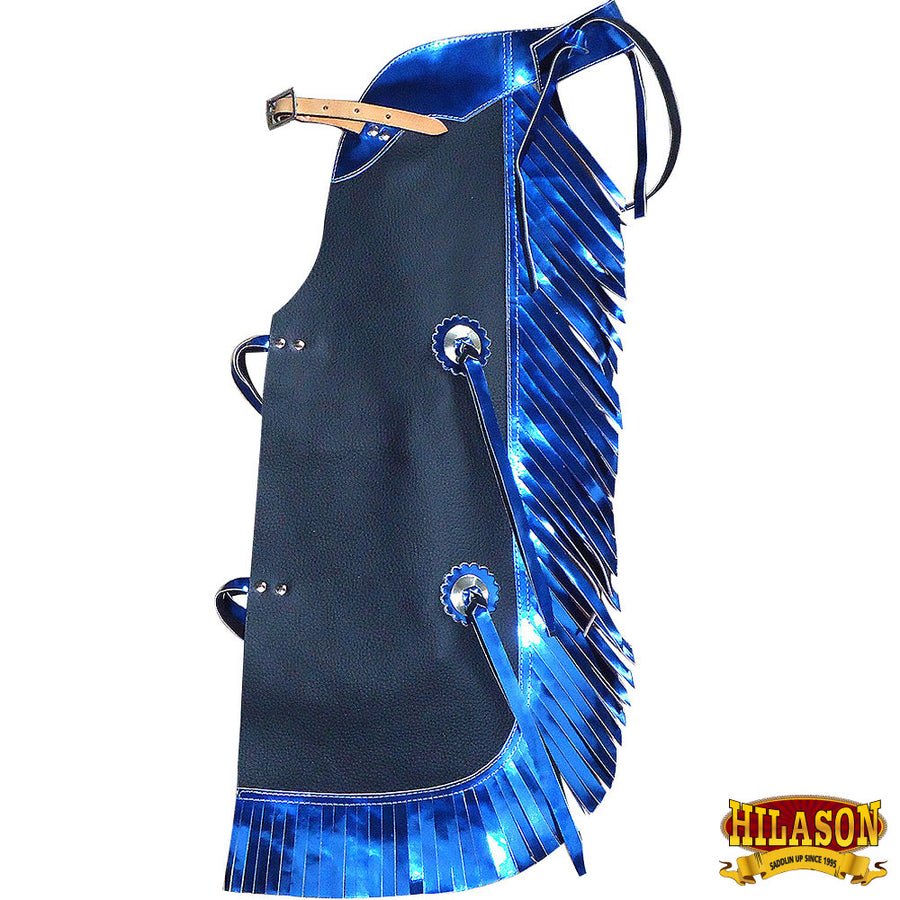 Hilason Western Leather Kids Junior Youth Pro Rodeo Bull Riding Chaps